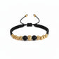 Pulsera de mujer oro 18K con balines diamantados Brillo Encanto