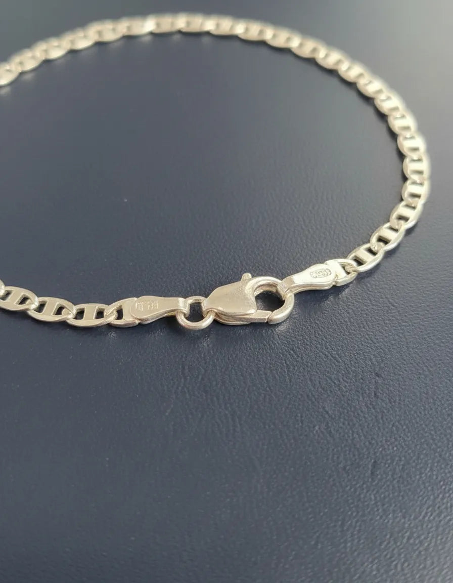 Pulsera manilla plata 925 italiana - diseño completo