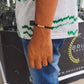 Pulsera oro 18K con bolas diamantadas tejida a mano, diseño unisex elegante Brillo Encanto