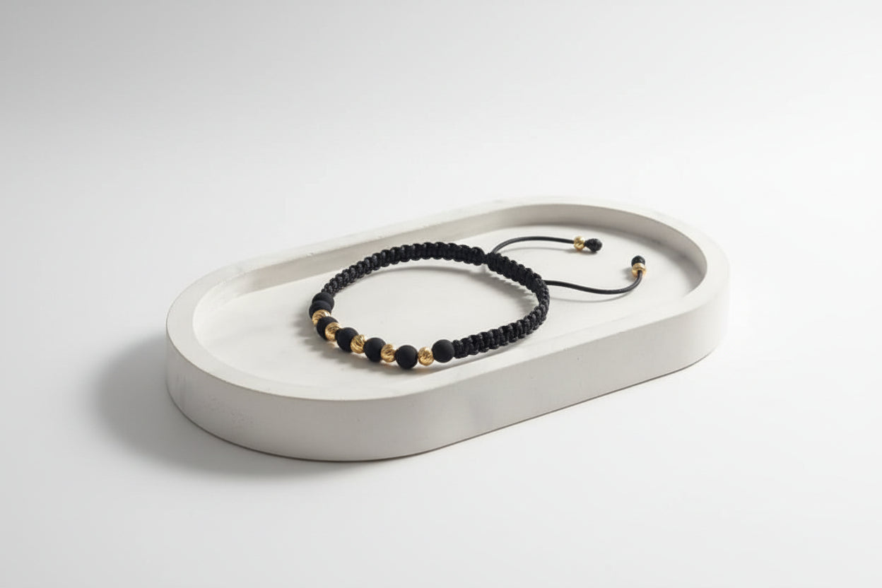 Pulsera oro real 18K unisex - vista lateral