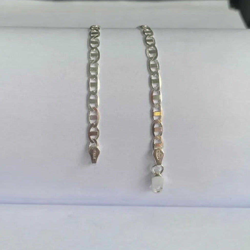 Pulsera plata 925 italiana tejido escalera - vista detallada