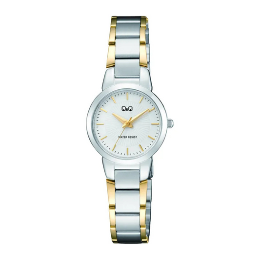 Reloj Mujer Qyq Original Q&q Plateado Dorado C39a-005py