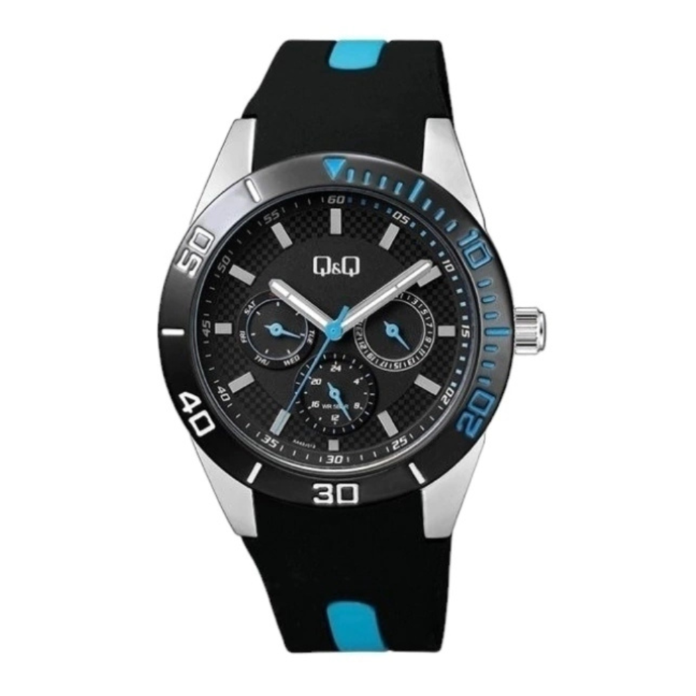 Reloj Q&Q AA42J512Y Siliconado Azul