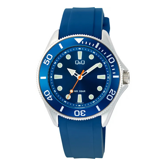 Reloj Q&Q C72A-006PY Hombre Azul Siliconado