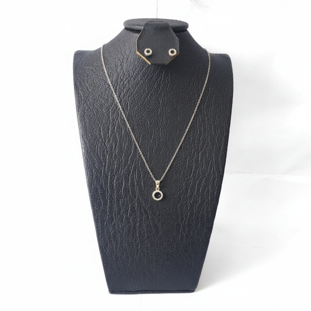 Set Minimalista Plata 925 Italiana – Cadena, dije y aretes | Brillo Encanto
