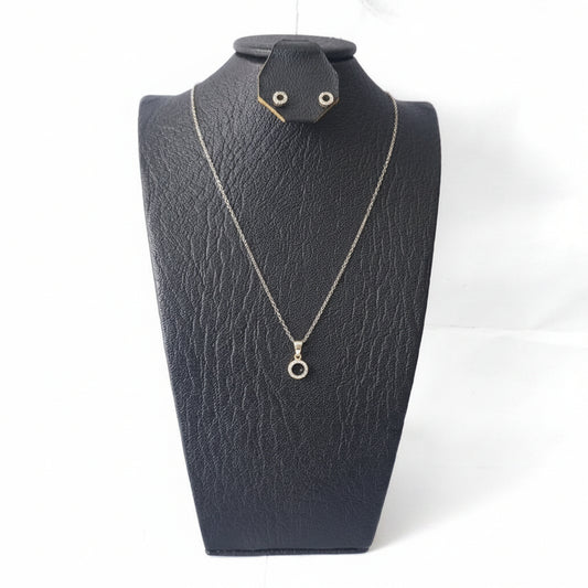 Set Minimalista Plata 925 Italiana – Cadena, dije y aretes | Brillo Encanto