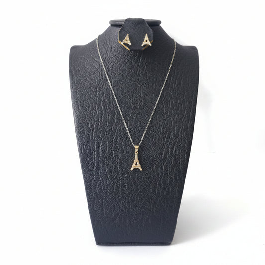 Set Torre Eiffel Plata 925 Italiana – Cadena, dije y aretes | Brillo Encanto