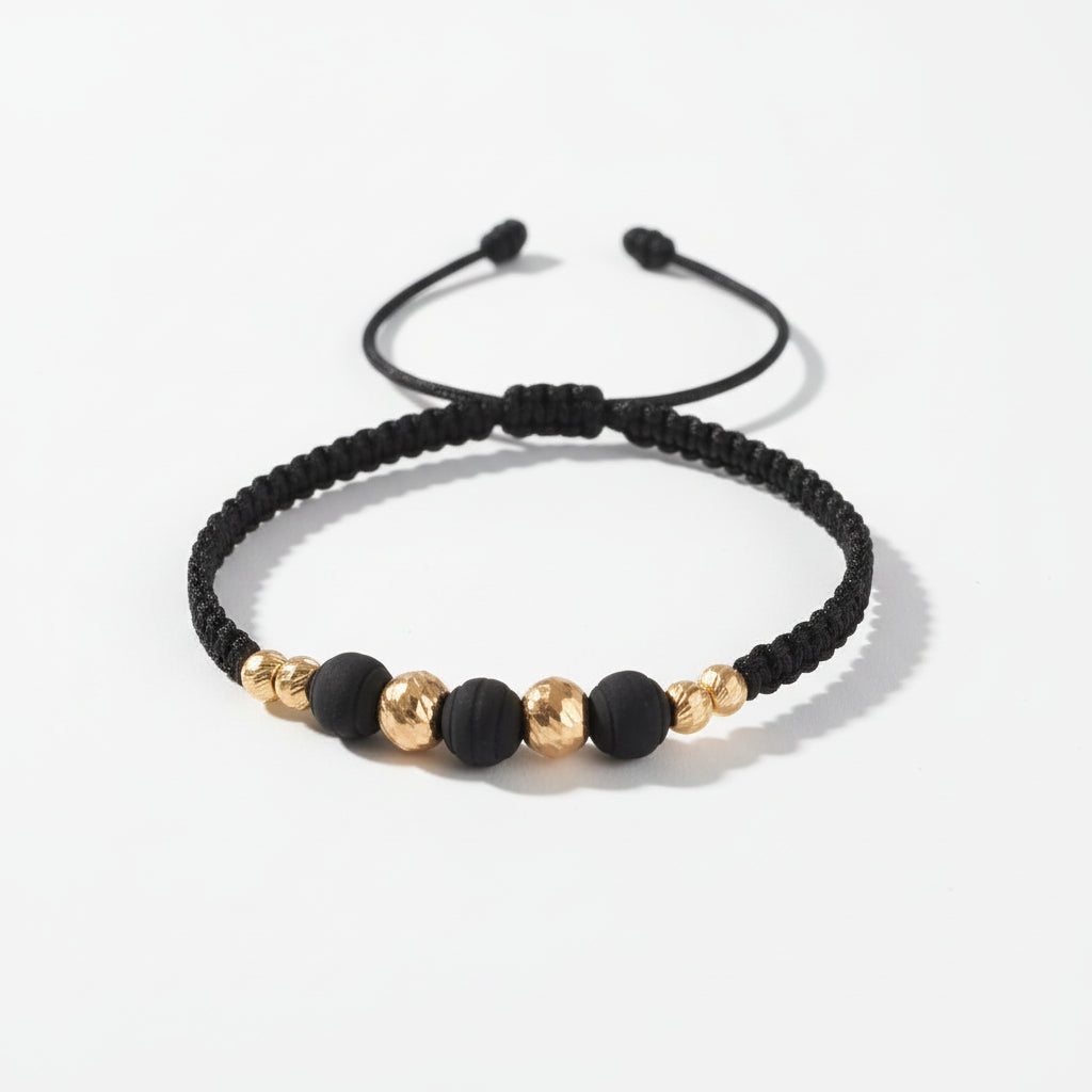 Pulsera ORO 18K Balines Diamantados Mujer