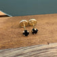 Aretes / Piercing Oro Laminado 18K Hombre Murano Negro