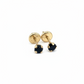 Piercing Murano Negro oro laminado 18K para hombre - Brillo Encanto Colombia
