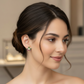 Aretes Topos Flor Oro Laminado 18k