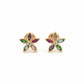 Aretes Topos Flor Oro Laminado 18K para Mujer | Brillo Encanto