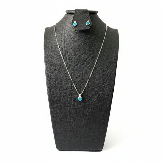 Elegant 18k Gold Plated Pendant Earrings Chain Set