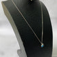 Set Corazón Azul Cielo Solitario | Cadena + Dije + Aretes en Plata 925 Italiana