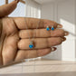 Set Corazón Azul Cielo Solitario | Cadena + Dije + Aretes en Plata 925 Italiana