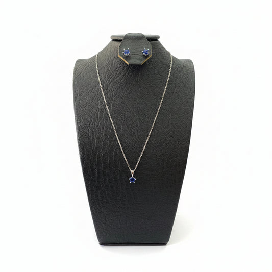 Elegant 18k Gold Plated Pendant Earrings Chain Set