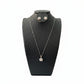 Set Halo Brillo Diamante | Cadena + Dije + Aretes Plata 925 Italiana y Circones Cristal