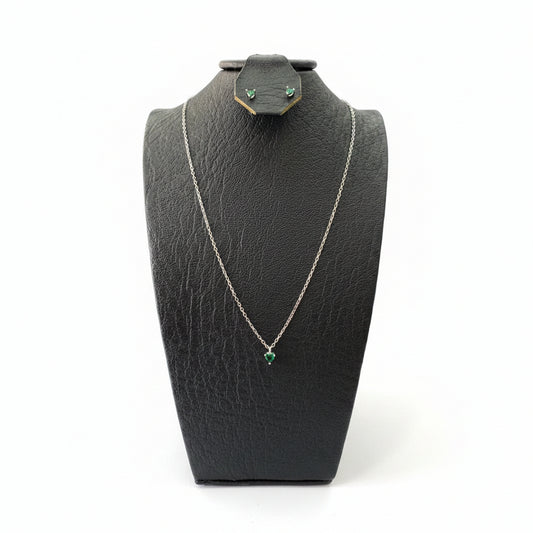 Elegant 18k Gold Plated Pendant Earrings Chain Set