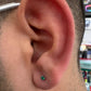 Aretes Hombre Plata 925 Piedra Esmeralda | Brillo Encanto