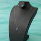 Juego Tortuga Azul Plata 925 — Cadena, Dije y Aretes