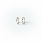 Aretes Plata 925 Pequeños Estilo Espiral para mujer con tamaño de 2 cm