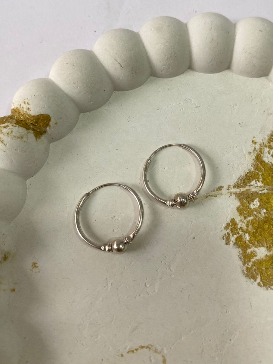 Aretes Plata 925 Pequeños · Niña y Mujer 1.5 cm
