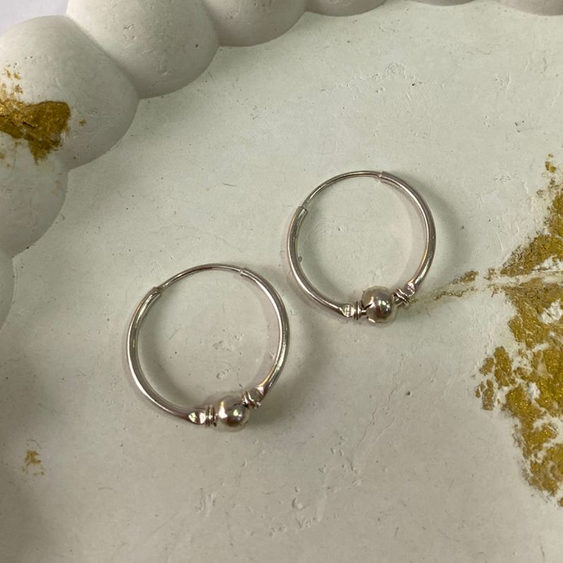 Aretes Plata 925 Pequeños · Niña y Mujer 1.5 cm