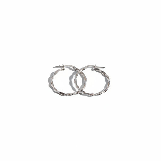 Aretes Melcocha Medianos Plata 925 | Mujer