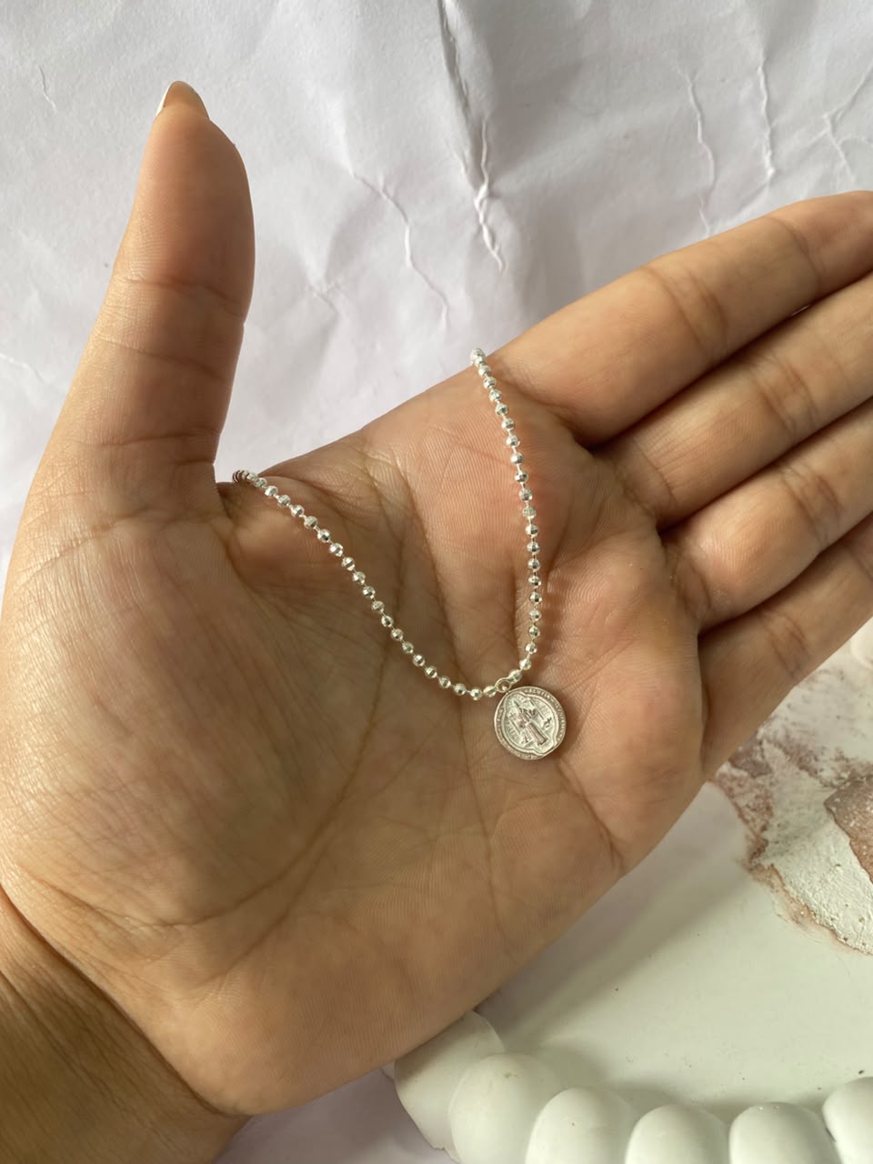 Esclava San Benito Plata 925 Mujer | Ajustable