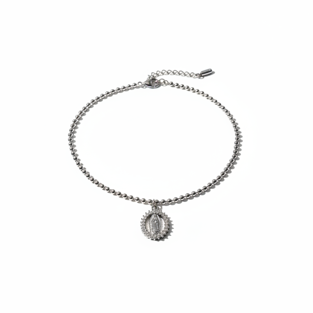 Women's Slave Bracelet in 925 Silver with Sphere Clasp