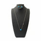 Set Corazón Azul Plata 925 | Cadena + Dije + Aretes