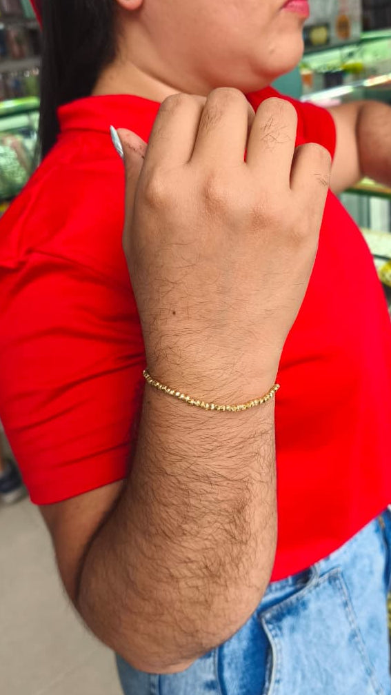 Pulsera de oro 18k macizo real - Brillo Encanto