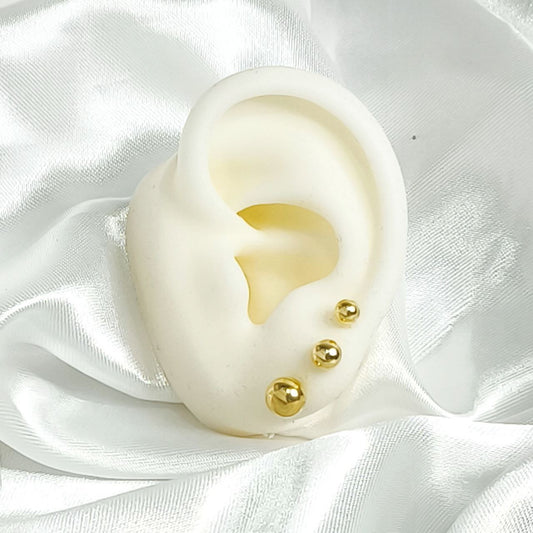 set de aretes en oro laminado 18k