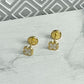 Aretes Trébol Oro Laminado 18K Antialérgicos Pequeños para Niñas o Mujeres