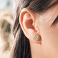 Aretes minimalistas en plata con baño de oro hipoalergénicos