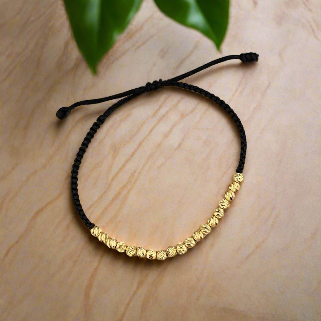 Pulsera Tejida 19 Balines Diamantados #4