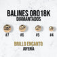 ORO 18K Balines Diamantados villavicencio colombia