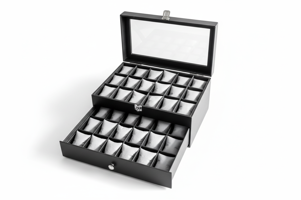 Organizador Relojes Grande 36 Puestos de 2 Niveles