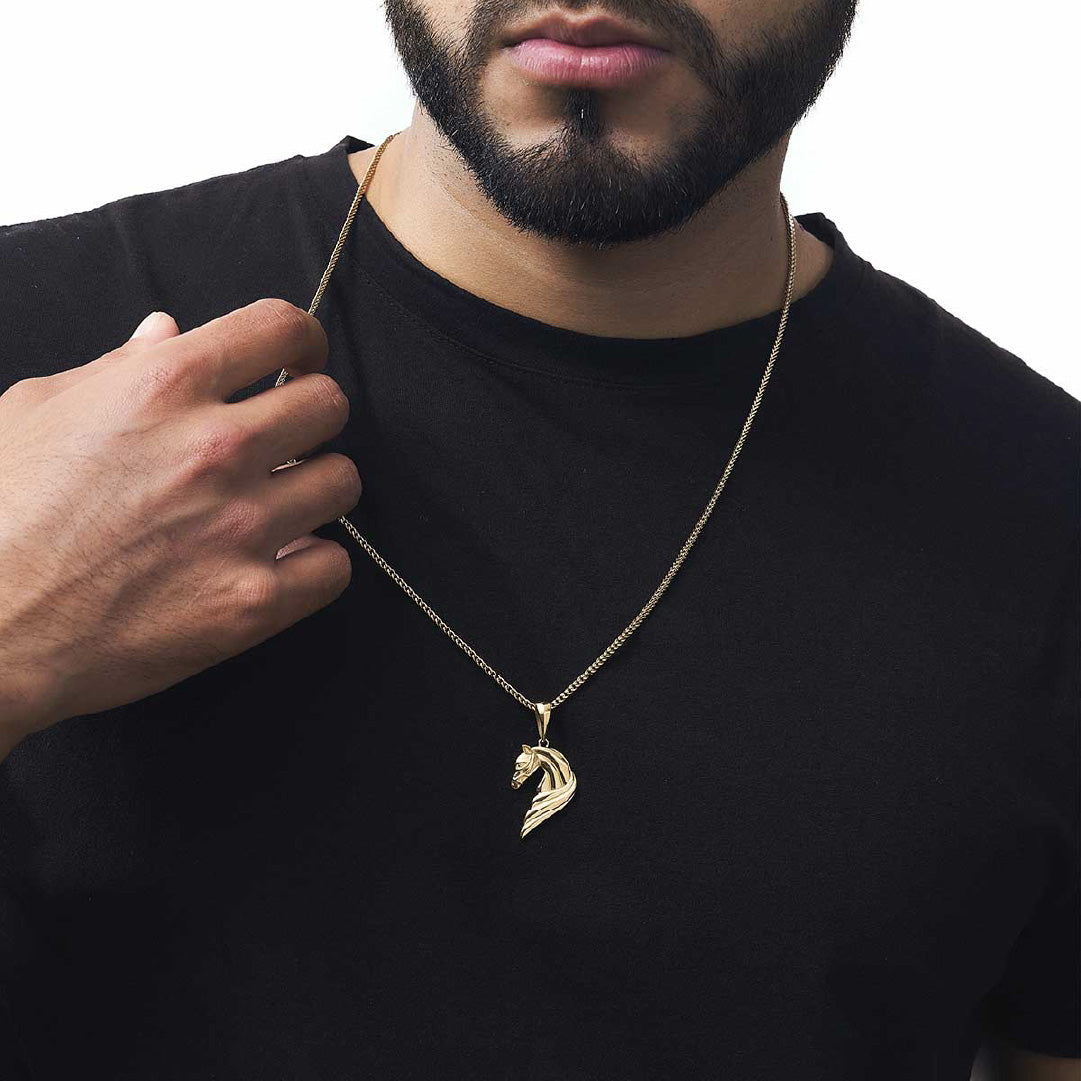 Dije Caballo Grande Unisex Oro Laminado 18k