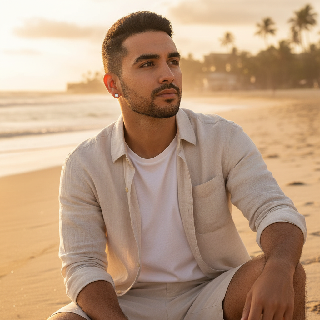 aretes para hombre en plata 925 ley