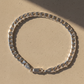 Men's Square Diamond Cuban Slave Bracelet in 925 Italian Silver x 4 MM