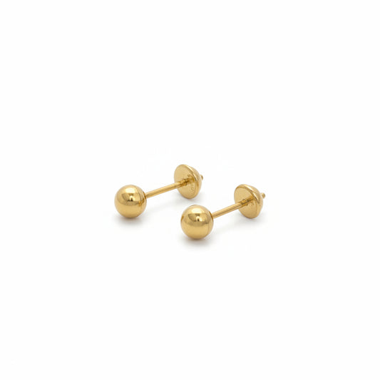 topitos Bebe Oro Laminado 18k Balin 4mm