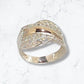 anillo de mujer en oro y plata artesanal