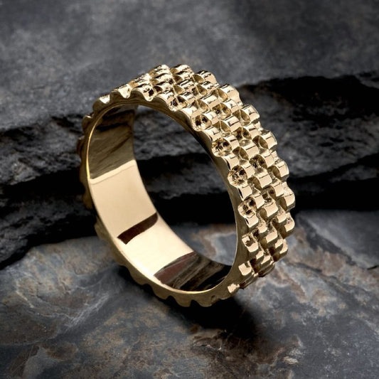 Anillo Hombre Oro laminado18K Texturas