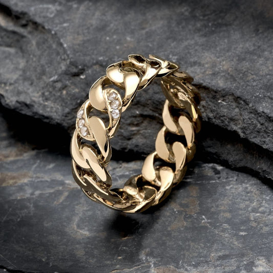 Anillo Cubano Oro laminado18K