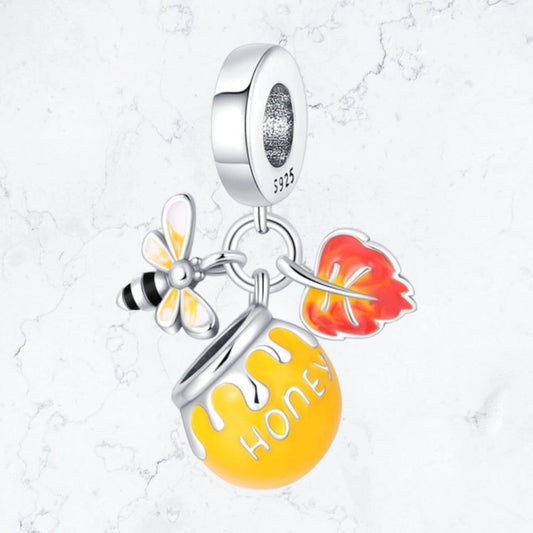 Dije Charm Abeja y Miel Plata925