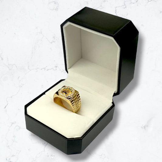 Anillo Oro18K Hombre Corona Rolex