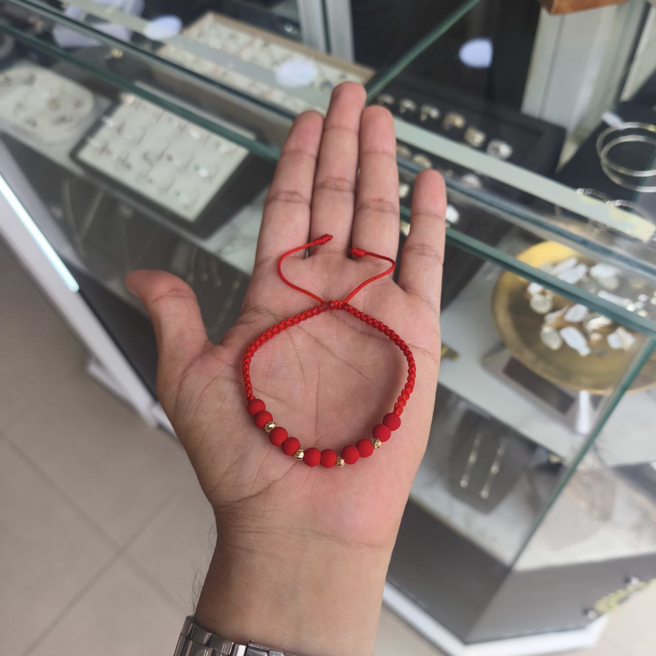 Personalized Unisex 18K Gold Diamond Bracelet with Gold Balls