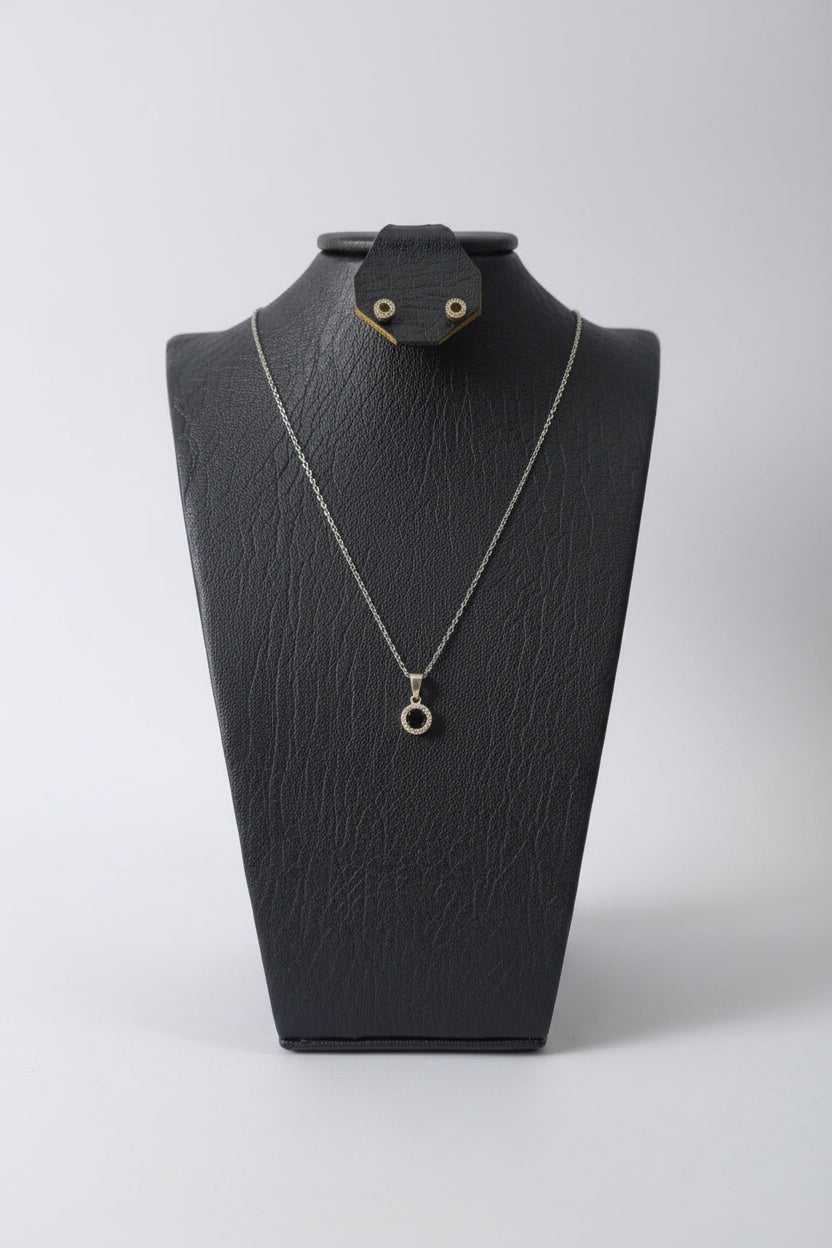 Set Minimalista Plata 925 Italiana | Cadena + Dije + Aretes