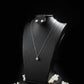 Set Perla Plata 925 Italiana | Cadena + Dije + Aretes